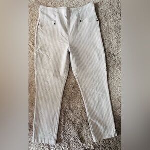 Maurices White Striped Pantsuit